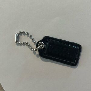COACH Black Patent Leather Keychain